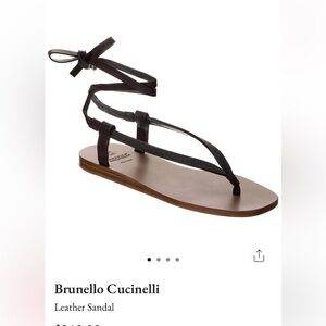 Brunello Cucinelli Stylish Black Sandals